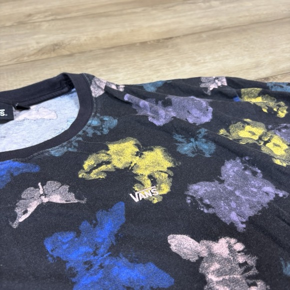 Vans T-Shirt Men's XXL Blotterfly Tee Butterfly Print on Black 100% Cotton Shirt - Picture 5 of 8